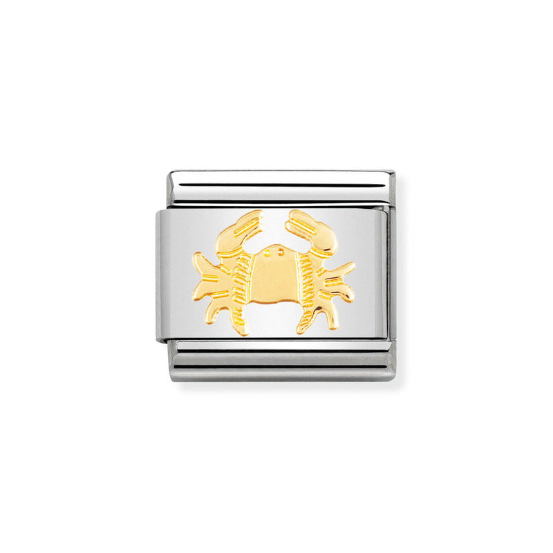 Nomination Classic Link Cancer Charm in Yellow Gold