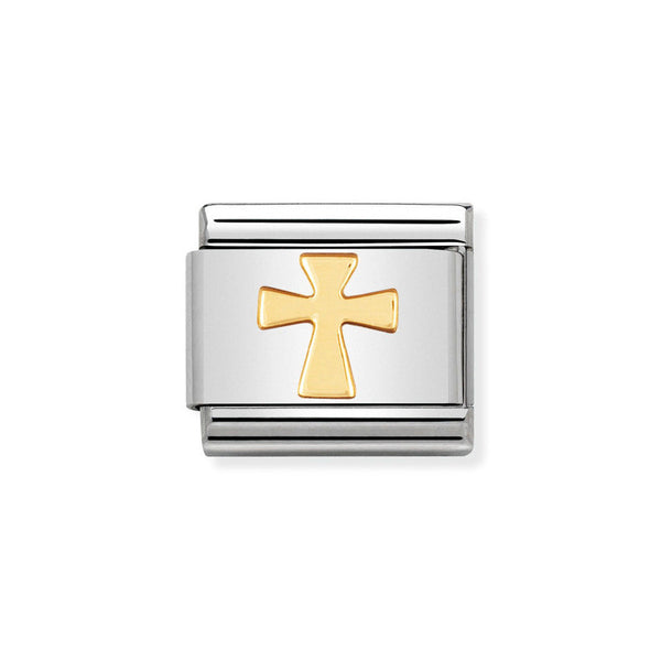 Nomination Classic Link Cross Charm in Gold