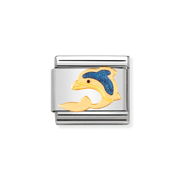 Nomination Classic Link Dolphin Charm in Gold