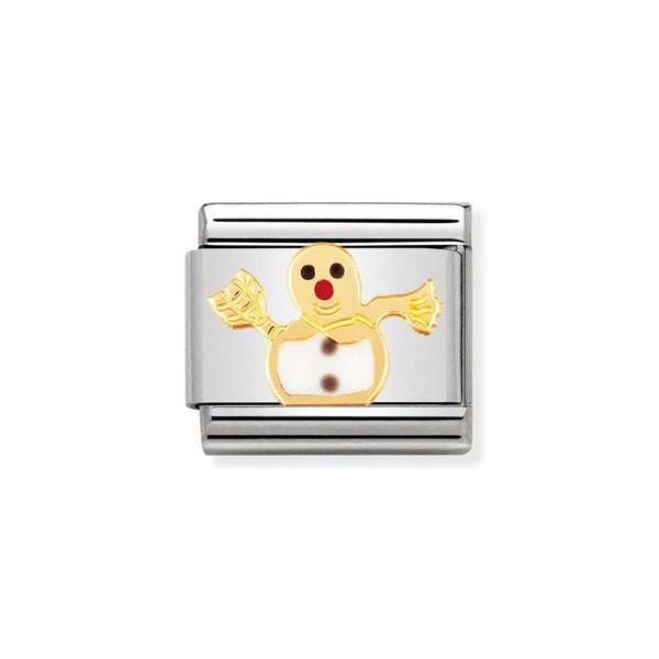 Nomination Classic Link Snowman Charm in Gold