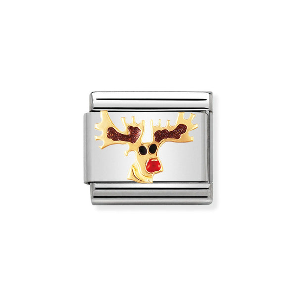 Nomination Classic Link Rudolph Charm in Gold