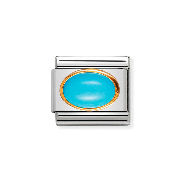 Nomination Classic Link Turquoise Charm in Gold