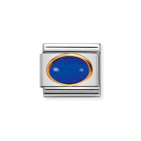 Nomination Classic Link Lapis Charm in Gold