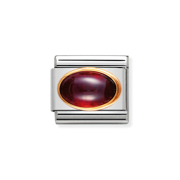 Nomination Classic Link Garnet Charm in Gold