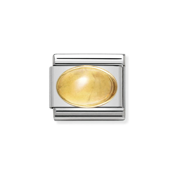 Nomination Classic Link Citrine Charm in Gold