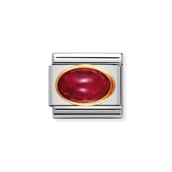 Nomination Classic Link Ruby Charm in Gold