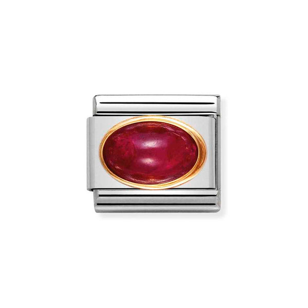 Nomination Classic Link Ruby Charm in Gold