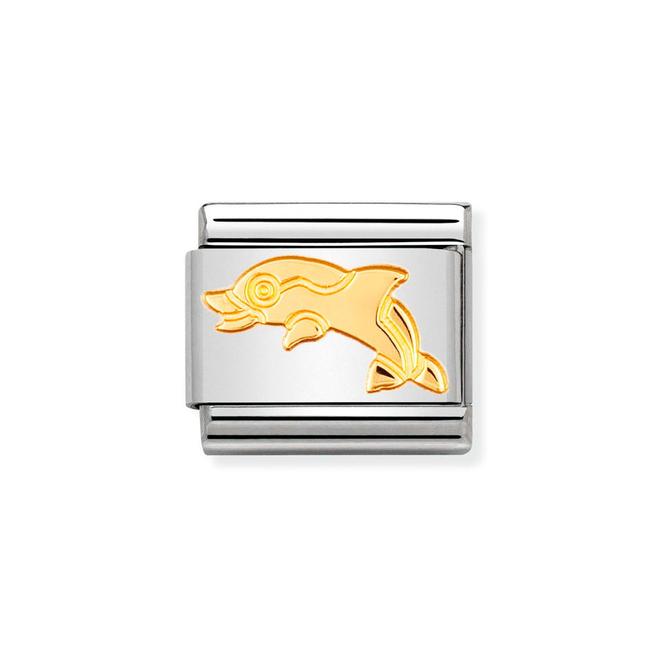Nomination Classic Link Dolphin Charm in Gold