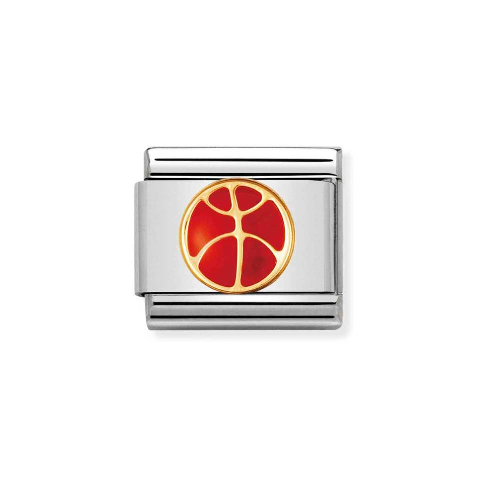 Nomination Classic Link Basketball Charm in Gold