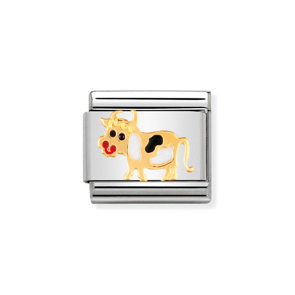 Nomination Classic Link Cow Charm in Gold