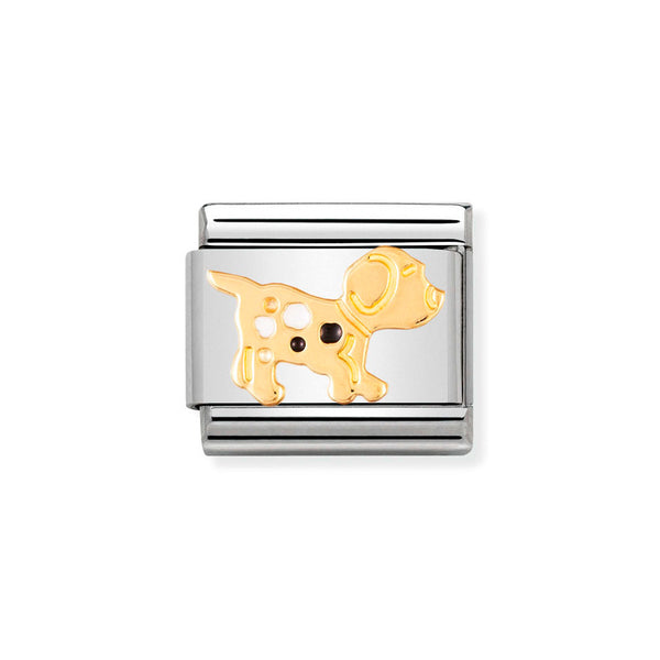Nomination Classic Link Dog Charm in Gold