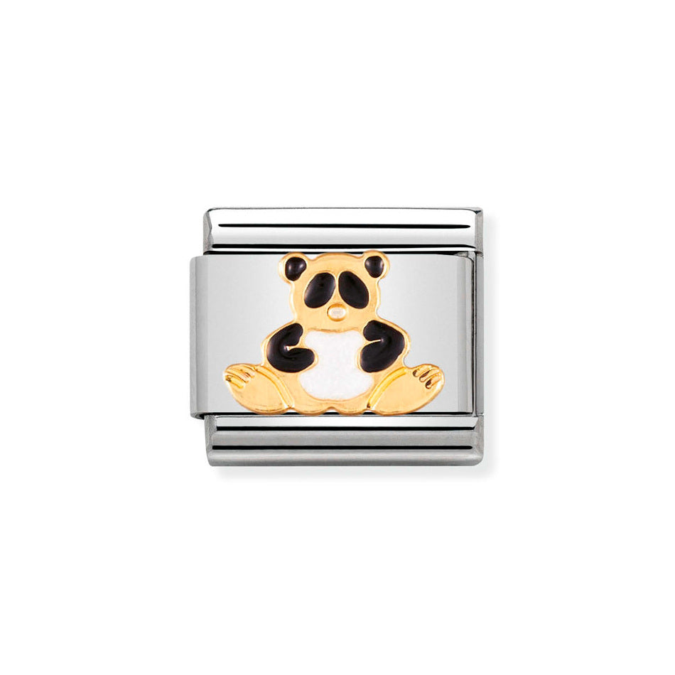 Nomination Classic Link Panda Charm in Gold