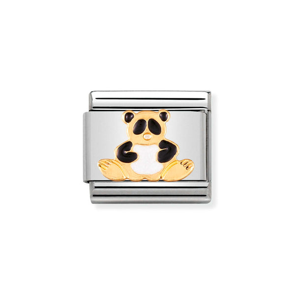Nomination Classic Link Panda Charm in Gold