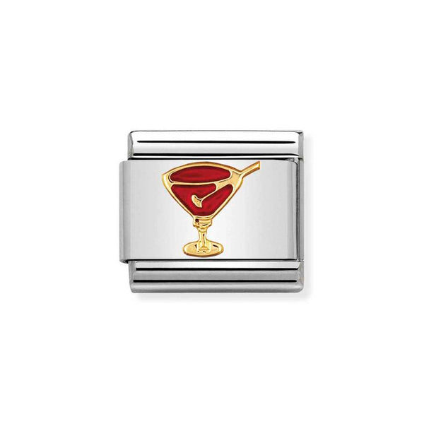 Nomination Classic Link Cocktail Charm in Gold and Enamel