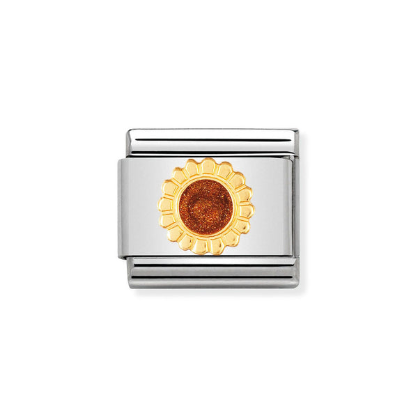 Nomination Classic Link Sunflower Charm in Gold