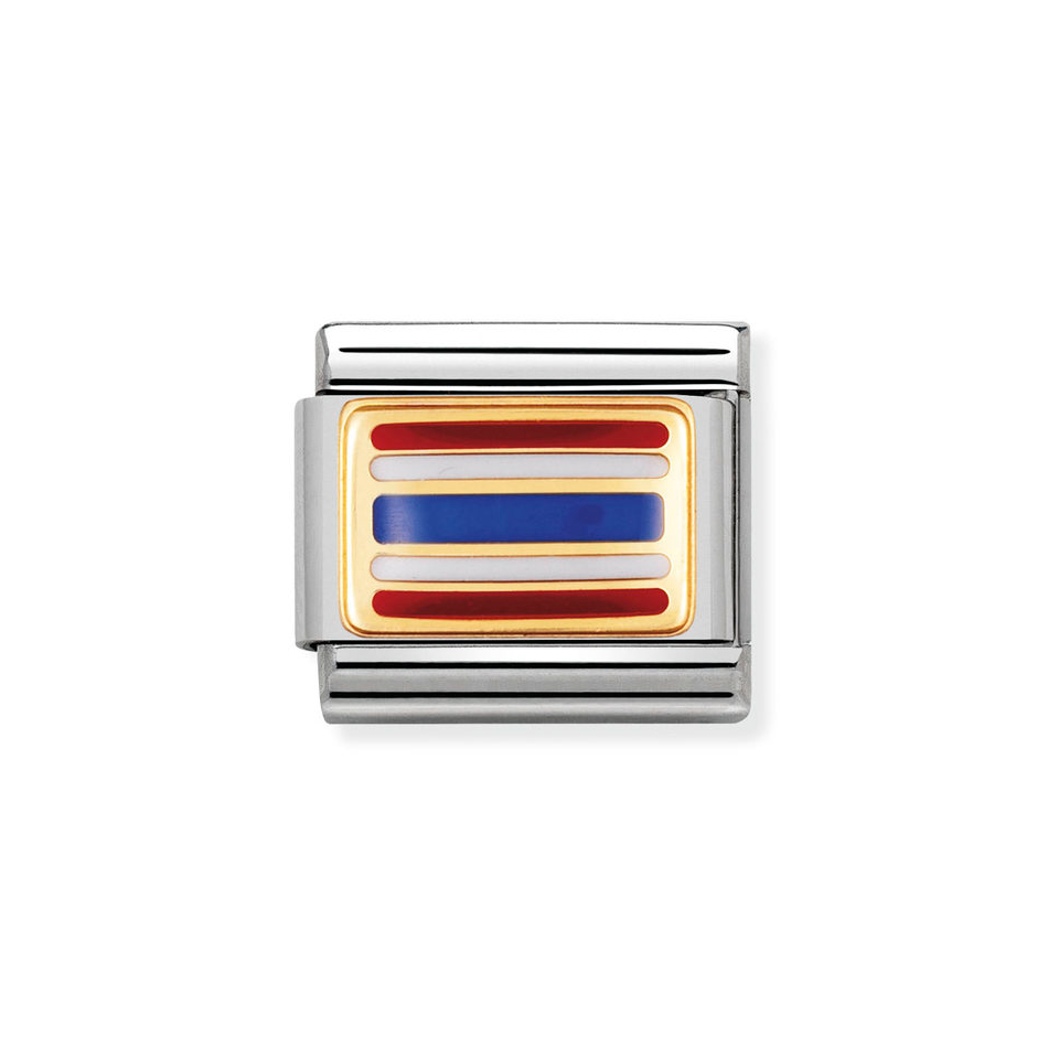 Nomination Classic Link Thailand Flag Charm in Gold