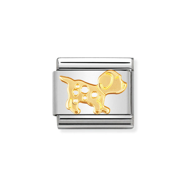 Nomination Classic Link Dog Charm in Gold
