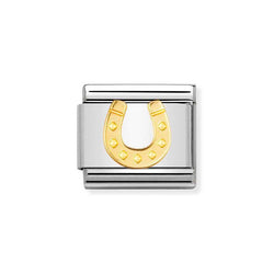 Nomination Classic Link Danish Horseshoe Charm in Gold