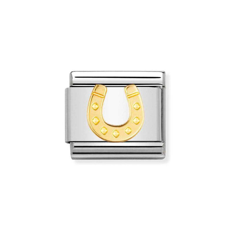 Nomination Classic Link Danish Horseshoe Charm in Gold