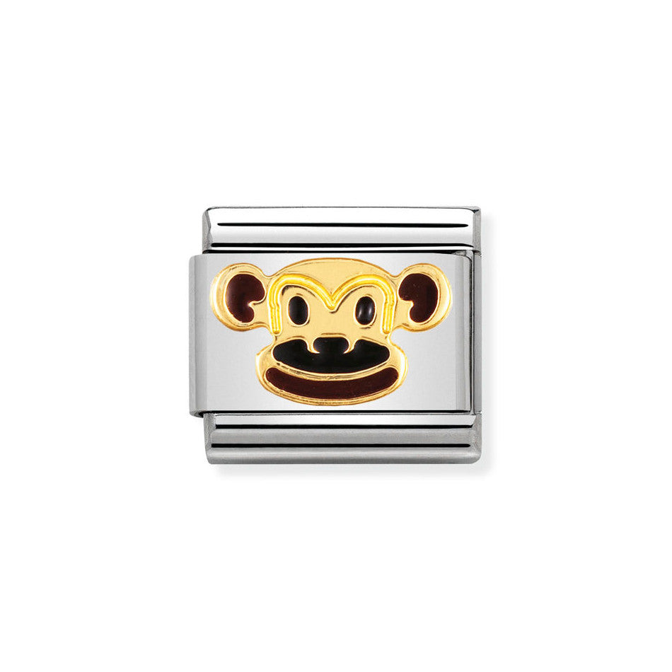 Nomination Classic Link Monkey Charm in Gold