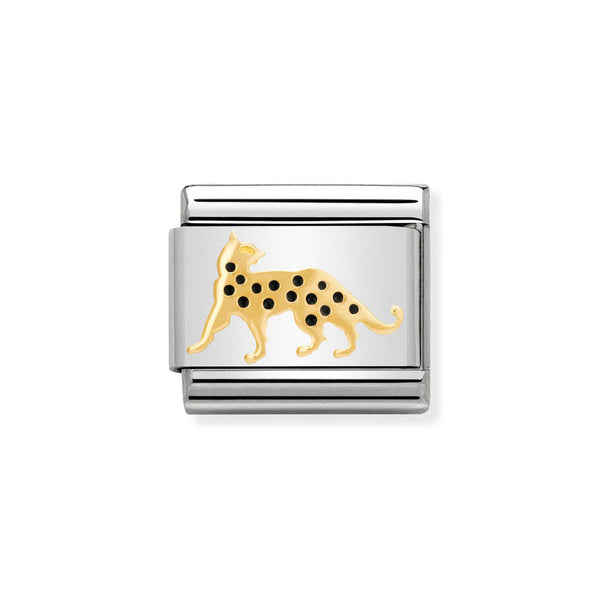 Nomination Classic Link Leopard Charm in Gold