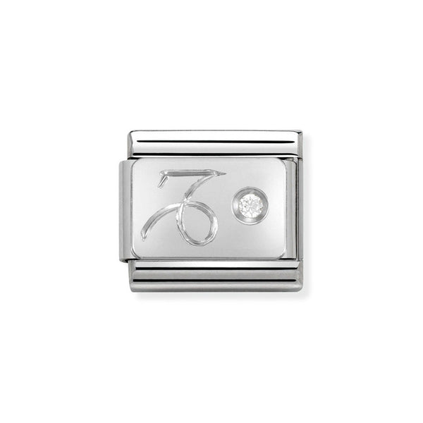 Nomination Classic Link Capricorn Charm in Silver with Cubic Zirconia