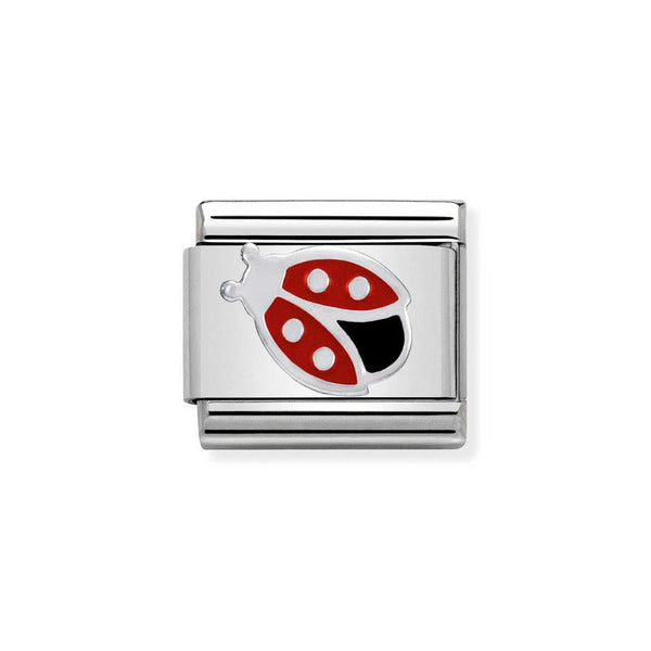 Nomination Classic Link Ladybug Charm in Silver