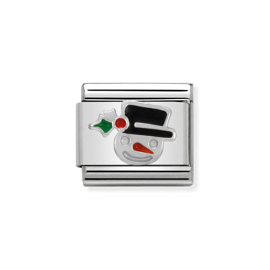 Nomination Classic Link Snowman Charm in Silver
