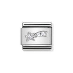 Nomination Classic Link Shooting Star with CZ Charm in Silver