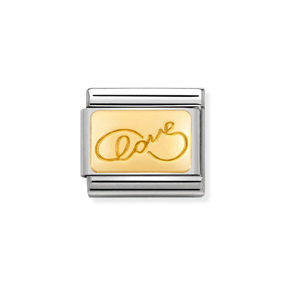 Nomination Classic Link Infinity Love Charm in Gold