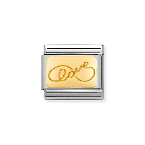 Nomination Classic Link Infinity Love Charm in Gold