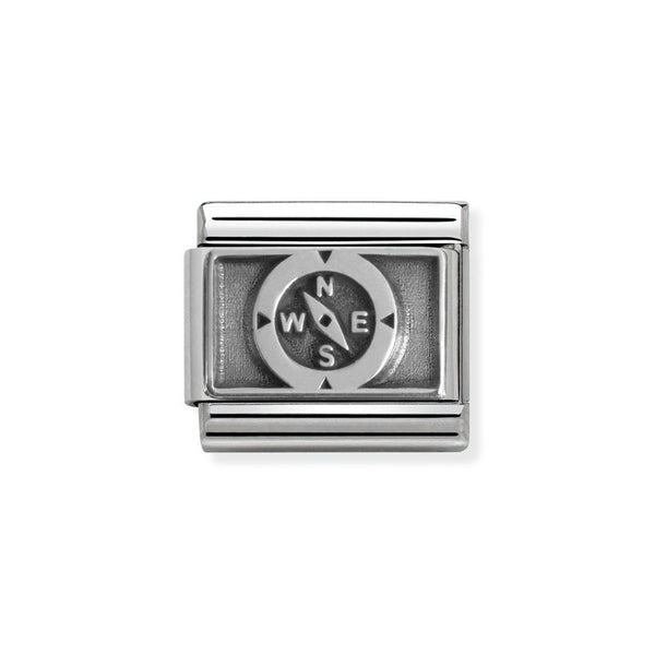 Nomination Classic Link Compass Charm in Silver