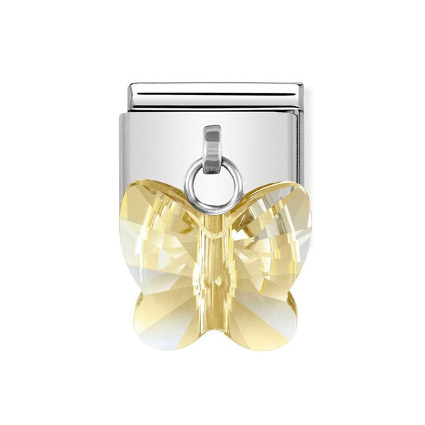 Nomination Classic Link Gold Crystal Butterfly Charm