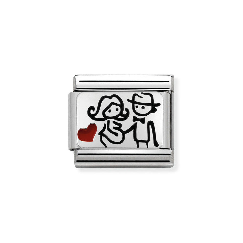 Nomination Classic Link Expectant Mum Charm in Silver