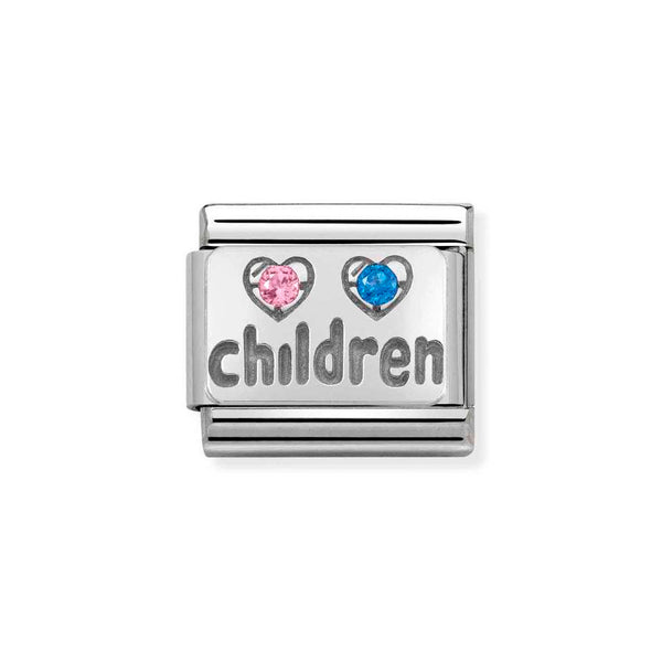 Nomination Classic Link Children Charm in Silver with Cubic Zirconia