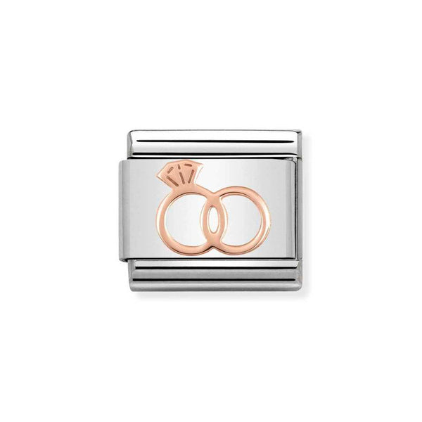 Nomination Classic Link of Wedding Rings Charm in Rose Gold