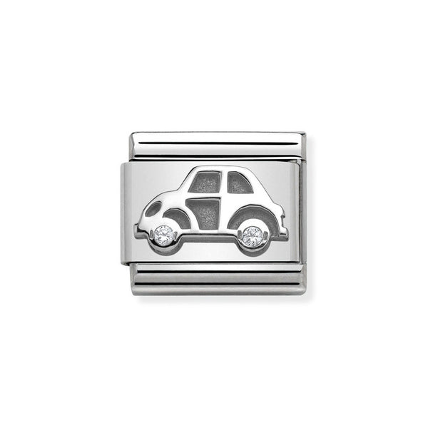 Nomination Classic Link Car with CZ Charm in Silver