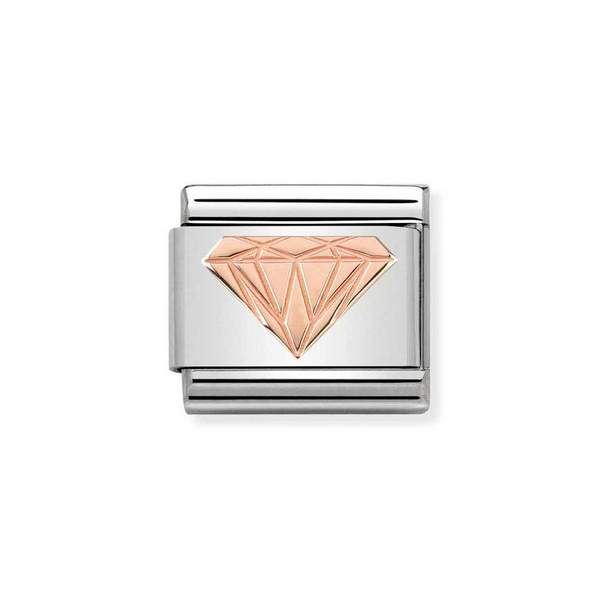 Nomination Classic Link Diamond Charm in Rose Gold
