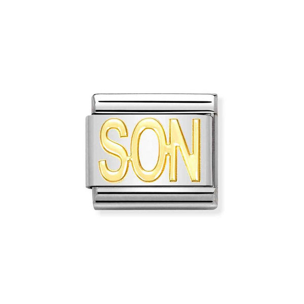 Nomination Classic Link Son Charm in Gold