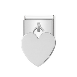 Nomination Classic Link Pendant Engravable Heart Charm in Silver