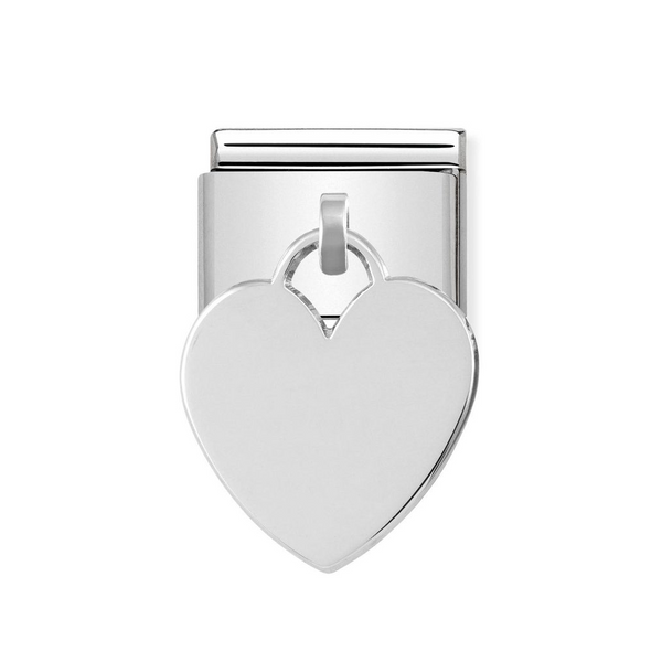 Nomination Classic Link Pendant Engravable Heart Charm in Silver
