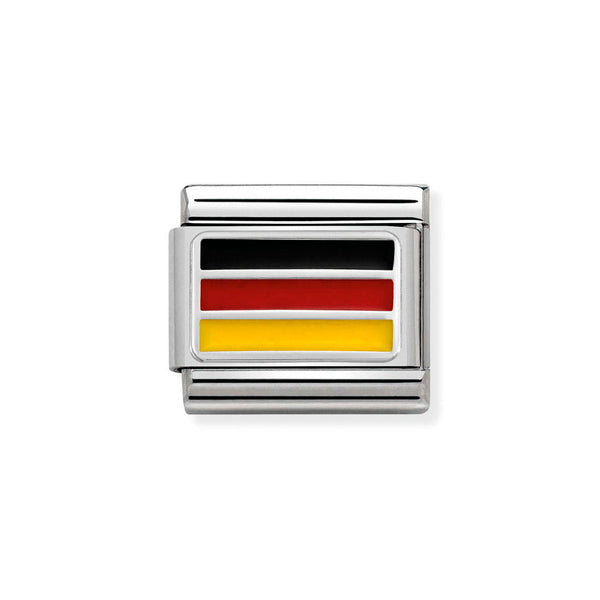 Nomination Classic Link Germany Flag Charm in Silver