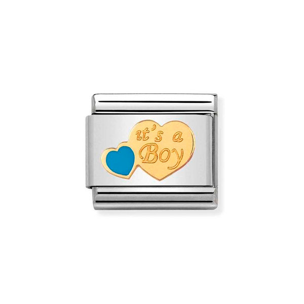 Nomination Classic Link It's a Boy Charm in Gold