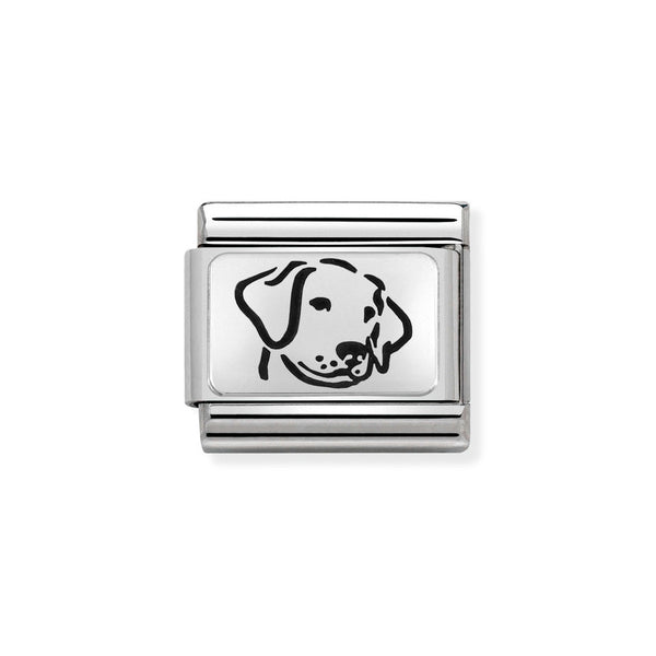 Nomination Classic Link Dog Charm in Silver