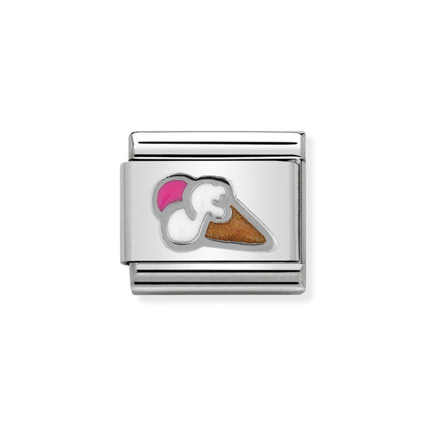 Nomination Classic Link Ice Cream Charm in Silver