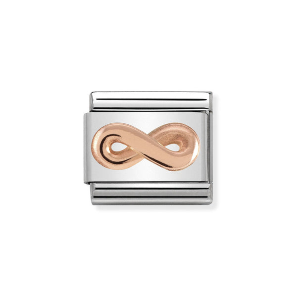 Nomination Classic Link Infinity Charm in Rose Gold
