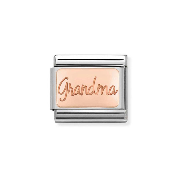 Nomination Classic Link Grandma Charm in Rose Gold