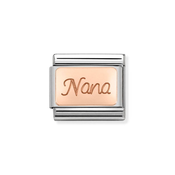 Nomination Classic Link Nana Charm in Rose Gold