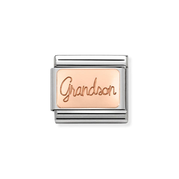 Nomination Classic Link Grandson Charm in Rose Gold