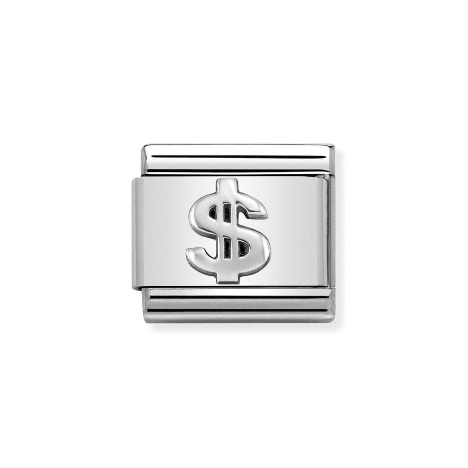 Nomination Classic Link Dollar Charm in Silver